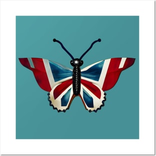 Union Jack Butterfly Posters and Art